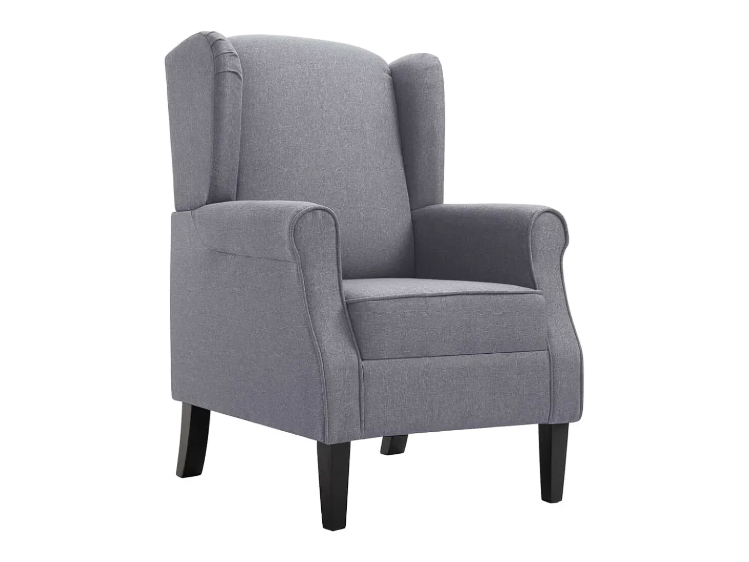 Sillón de tela gris oscuro