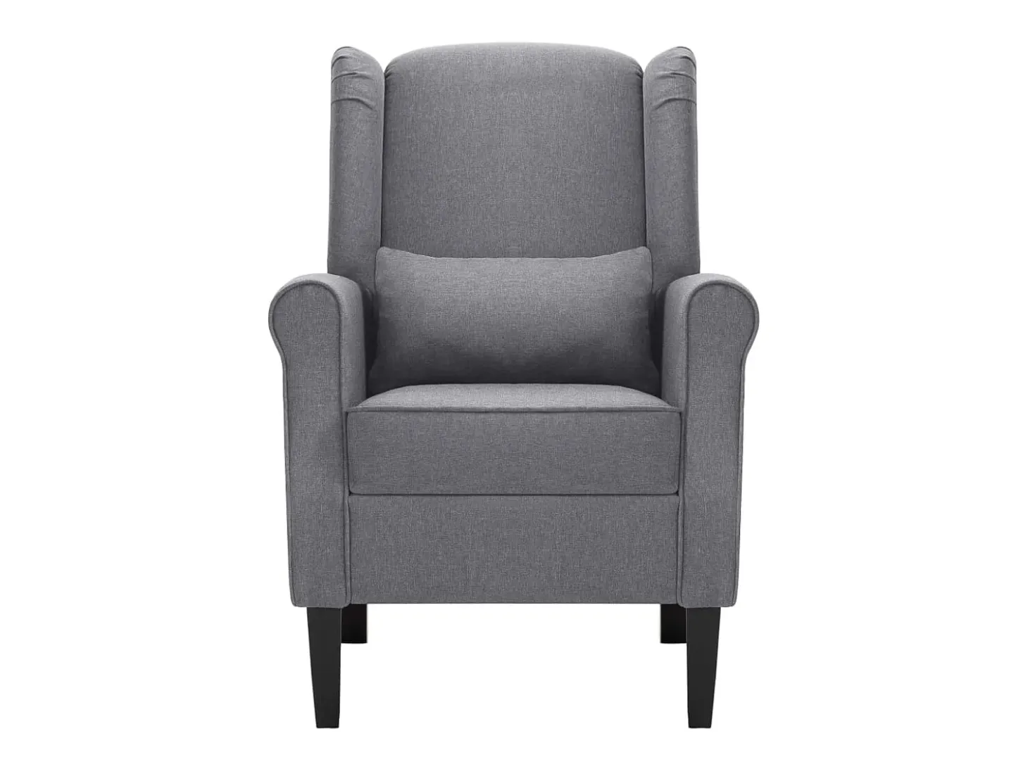 Sillón de tela gris oscuro