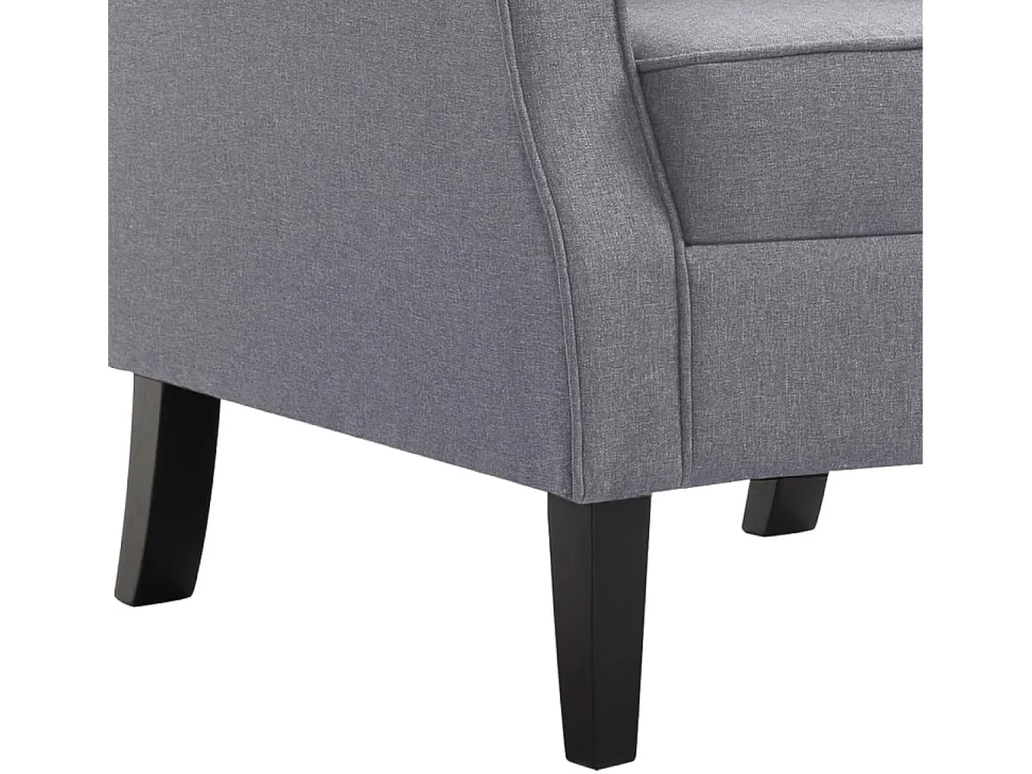 Sillón de tela gris oscuro