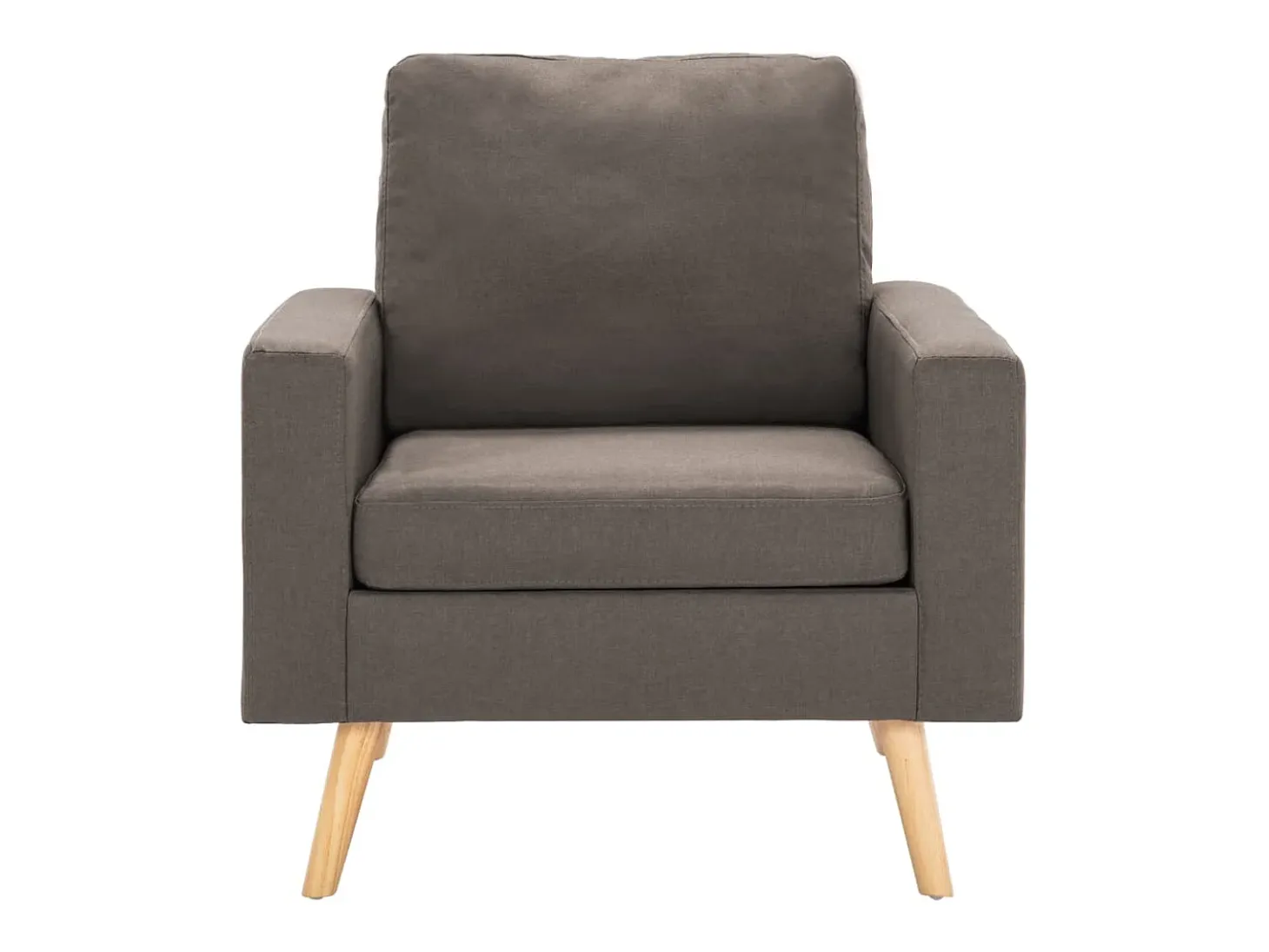 Sillón de tela gris taupe