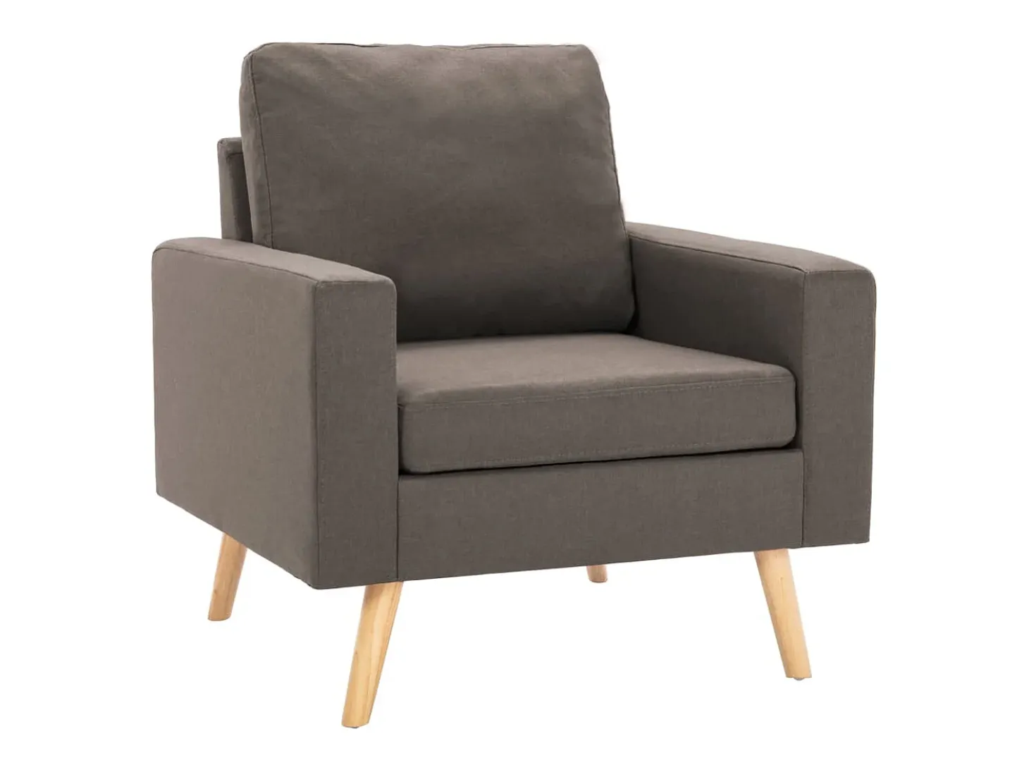 Sillón de tela gris taupe