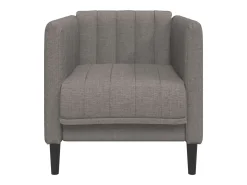 Sillón de tela gris taupe