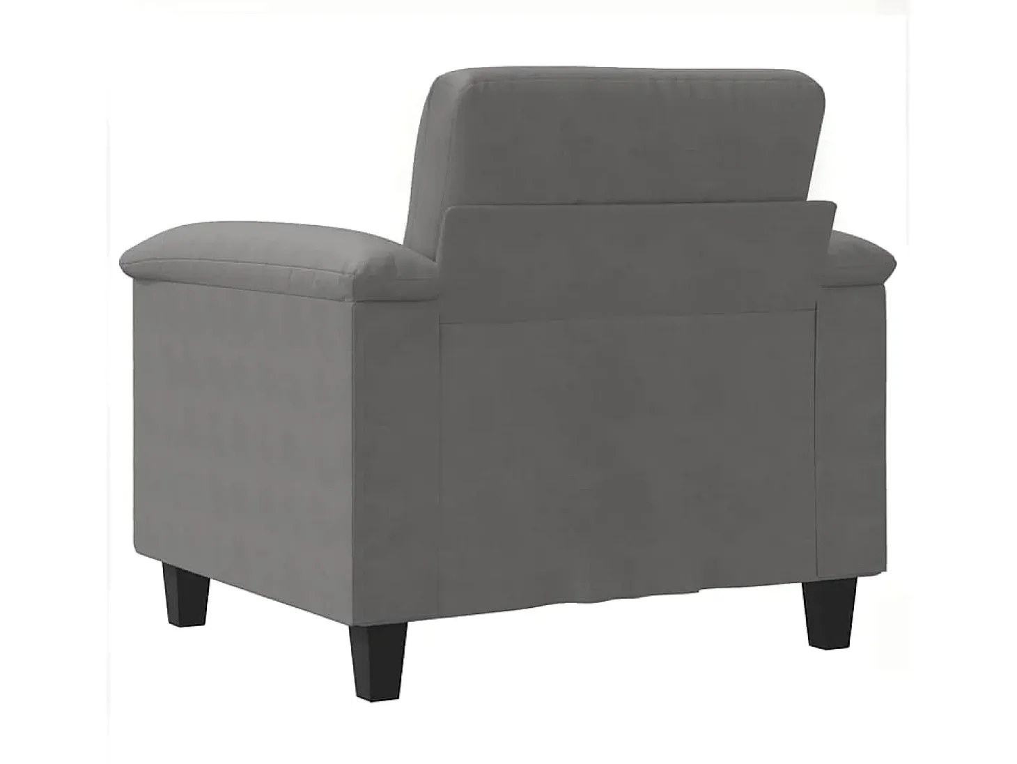 Sillón de tela microfibra gris oscuro 60 cm