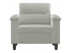Sillón de tela microfibra gris claro 60 cm