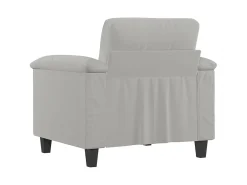 Sillón de tela microfibra gris claro 60 cm