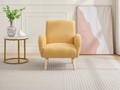 Sillón de tela mostaza estilo contemporáneo MAZARONE