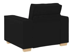 Sillón de tela negra de 60 cm