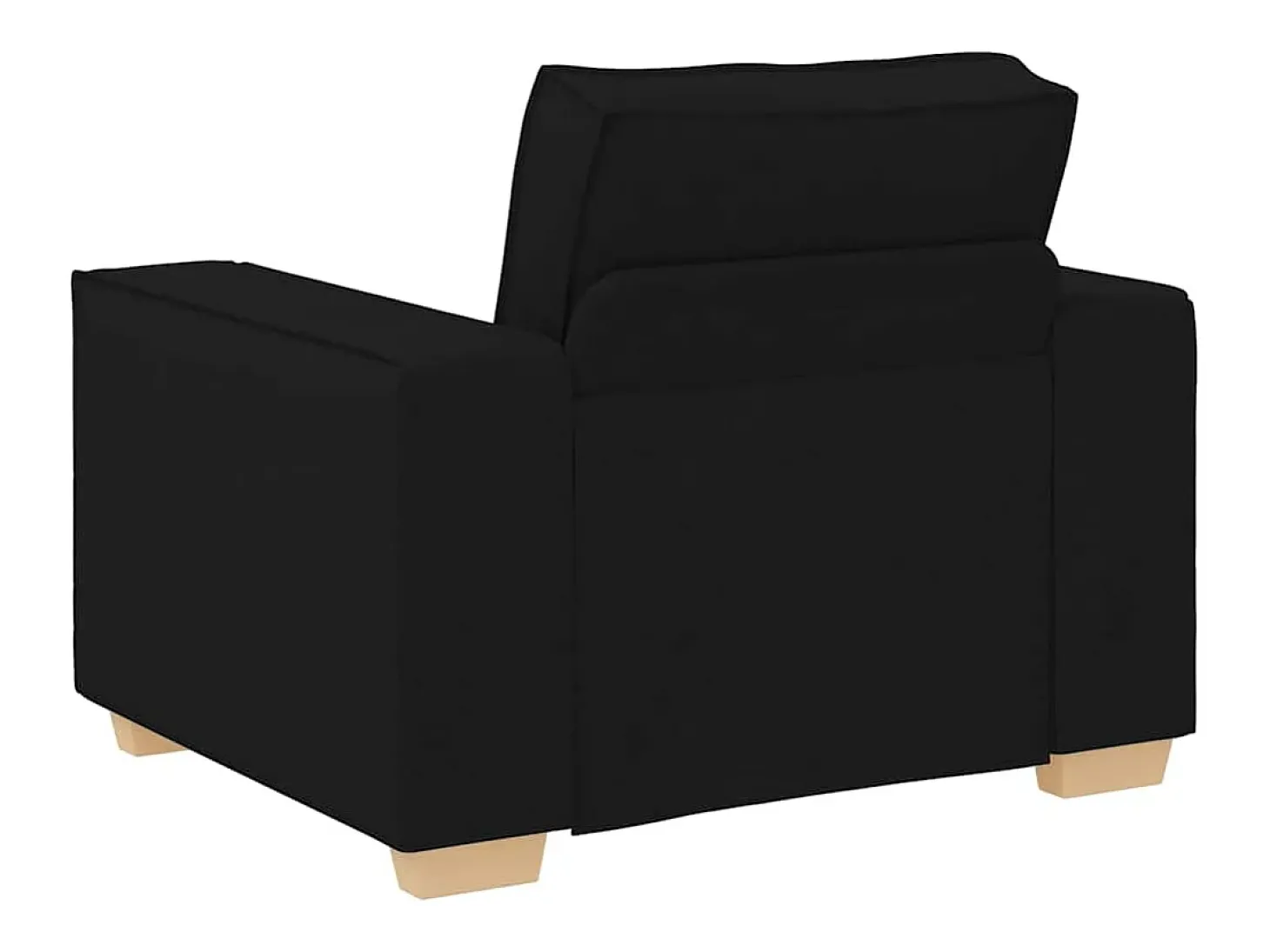 Sillón de tela negra de 60 cm