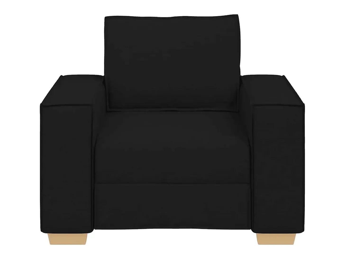 Sillón de tela negra de 60 cm