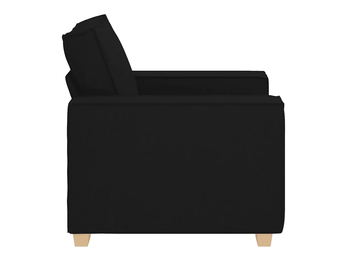 Sillón de tela negra de 60 cm