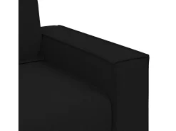 Sillón de tela negra de 60 cm