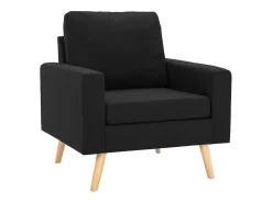 Sillón de tela negro