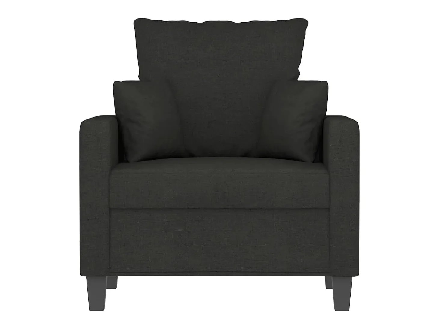 Sillón de tela negro 60 cm