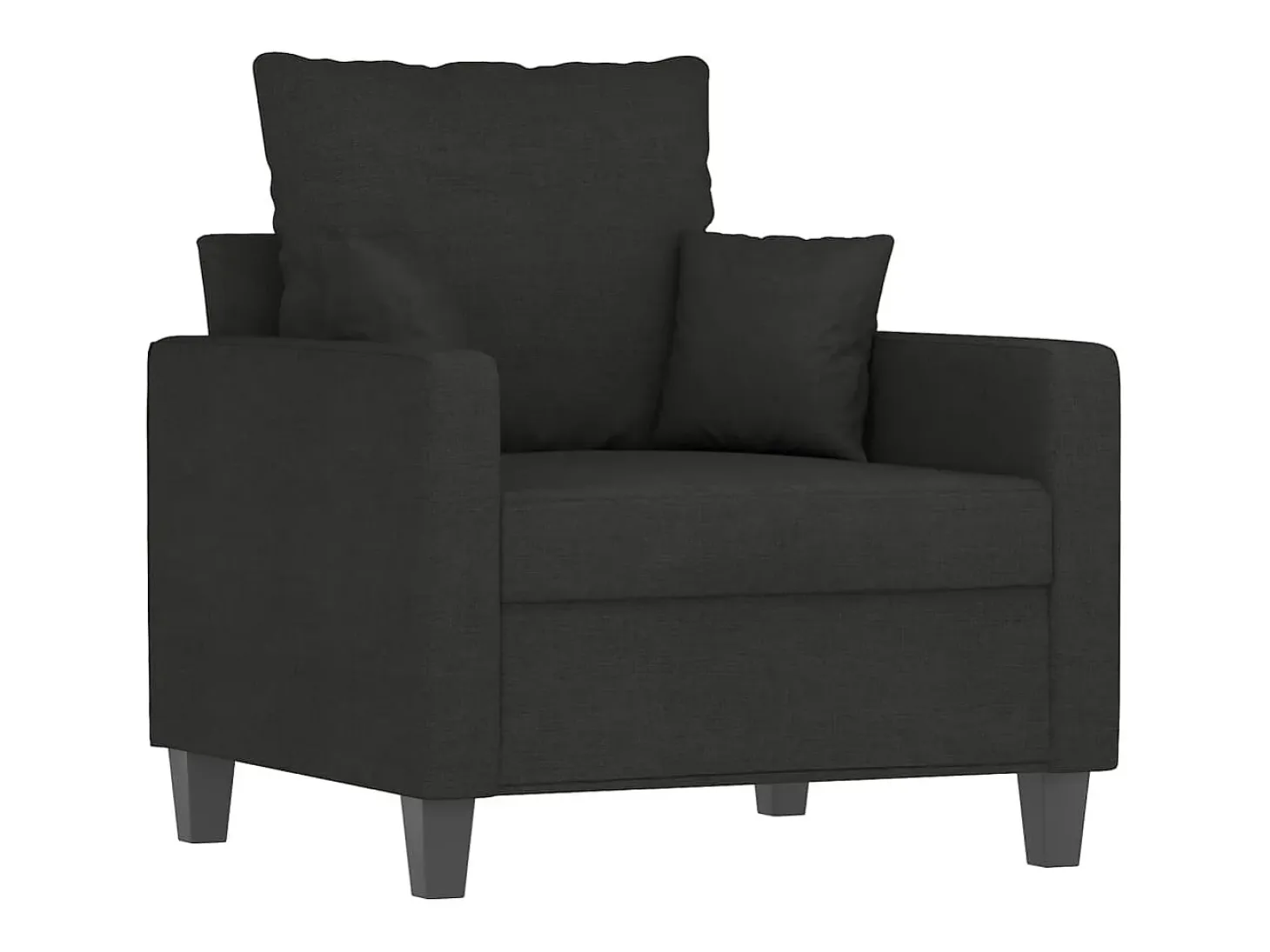 Sillón de tela negro 60 cm