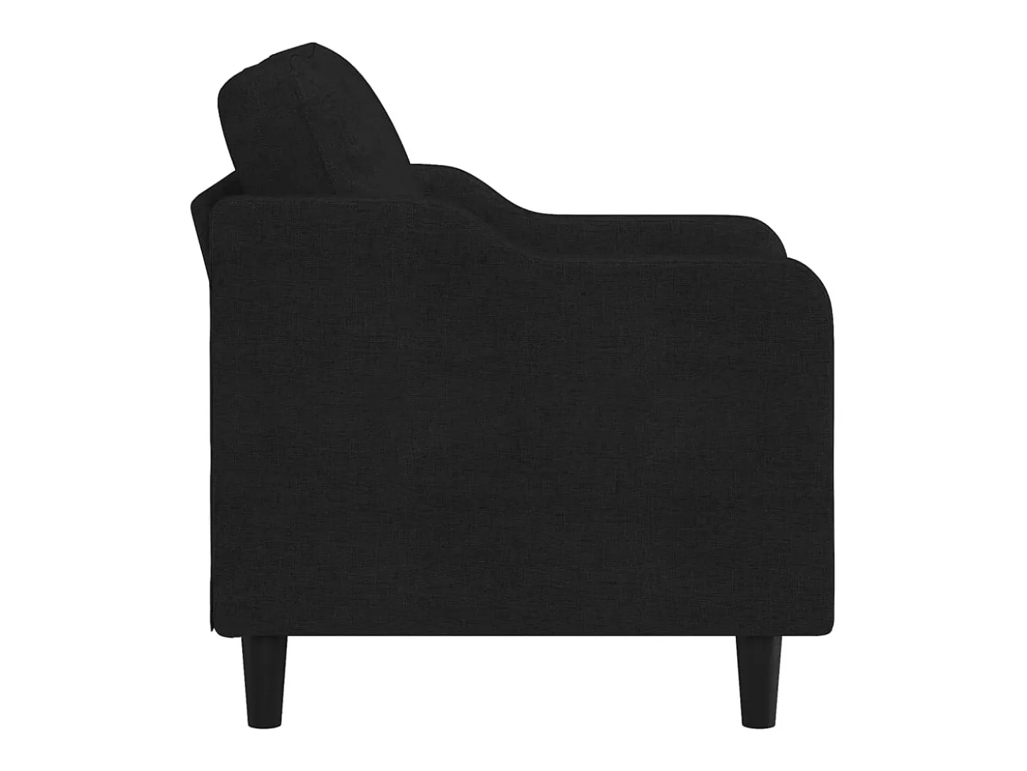 Sillón de tela negro 60 cm