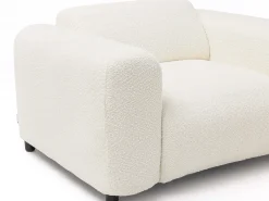Sillón de tela rizada blanco estilo design POGNI de Maison Céphy