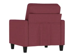 Sillón de tela rojo tinto 60 cm
