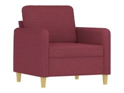 Sillón de tela rojo tinto 60 cm