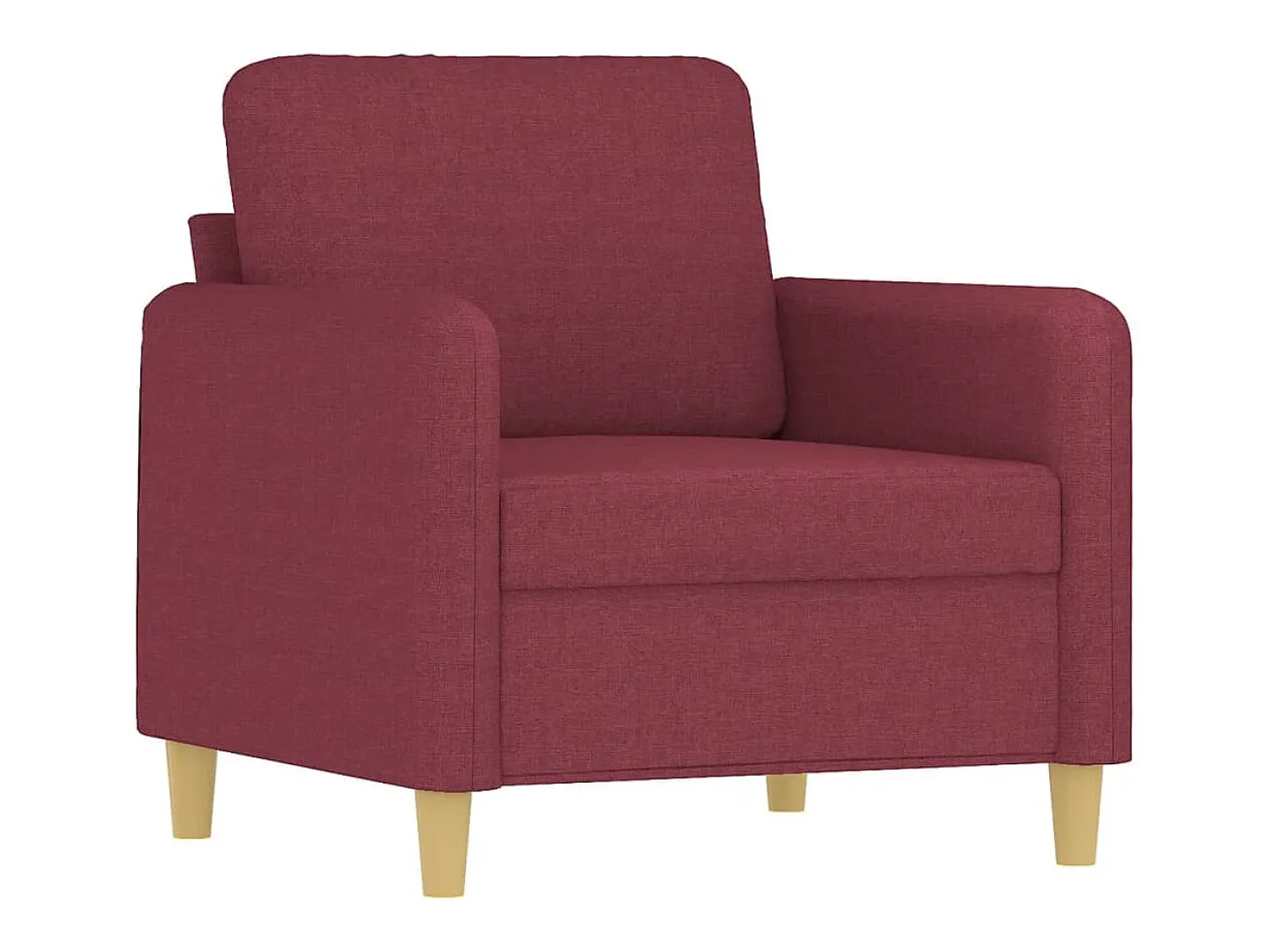 Sillón de tela rojo tinto 60 cm