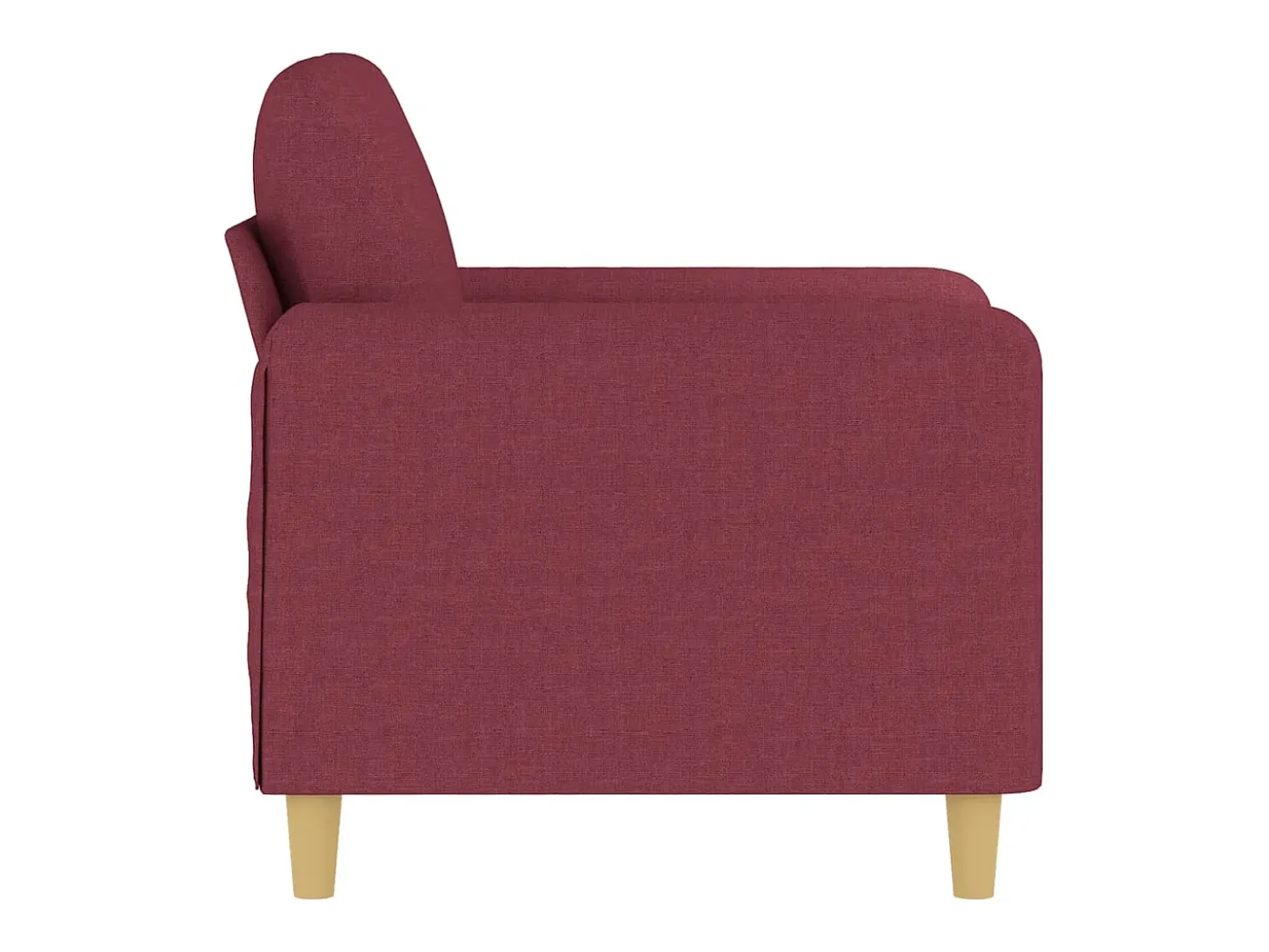 Sillón de tela rojo tinto 60 cm