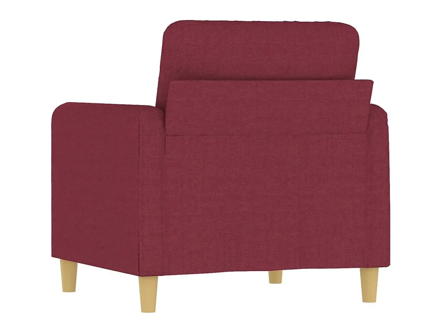 Sillón de tela rojo tinto 60 cm