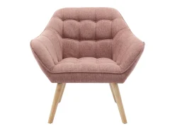 Sillón de tela rosa jaspeada de estilo escandinavo CASERTA