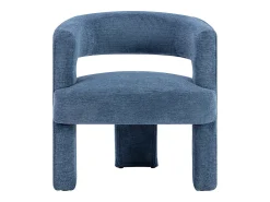 Sillón de tela texturizada color azul FONTANOVA