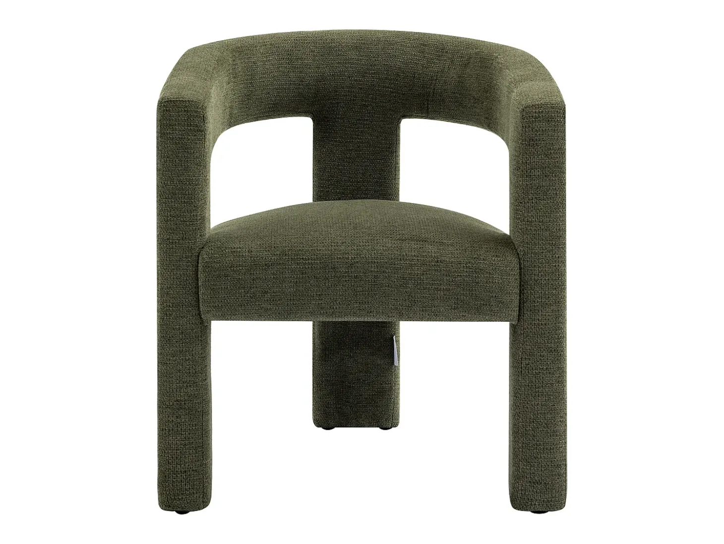 Sillón de tela verde estilo diseño FAVINA