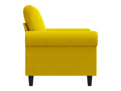 Sillón de terciopelo amarillo 60 cm