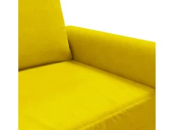 Sillón de terciopelo amarillo 60 cm