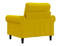 Sillón de terciopelo amarillo 60 cm
