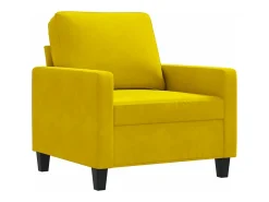 Sillón de terciopelo amarillo 60 cm
