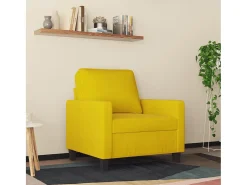Sillón de terciopelo amarillo 60 cm