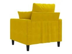 Sillón de terciopelo amarillo 60 cm