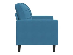 Sillón de terciopelo azul 60 cm