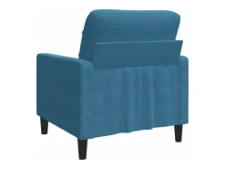 Sillón de terciopelo azul 60 cm