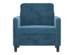 Sillón de terciopelo azul 60 cm