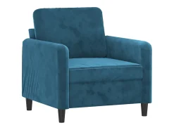 Sillón de terciopelo azul 60 cm