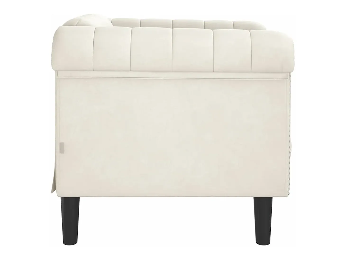 Sillón de terciopelo color crema
