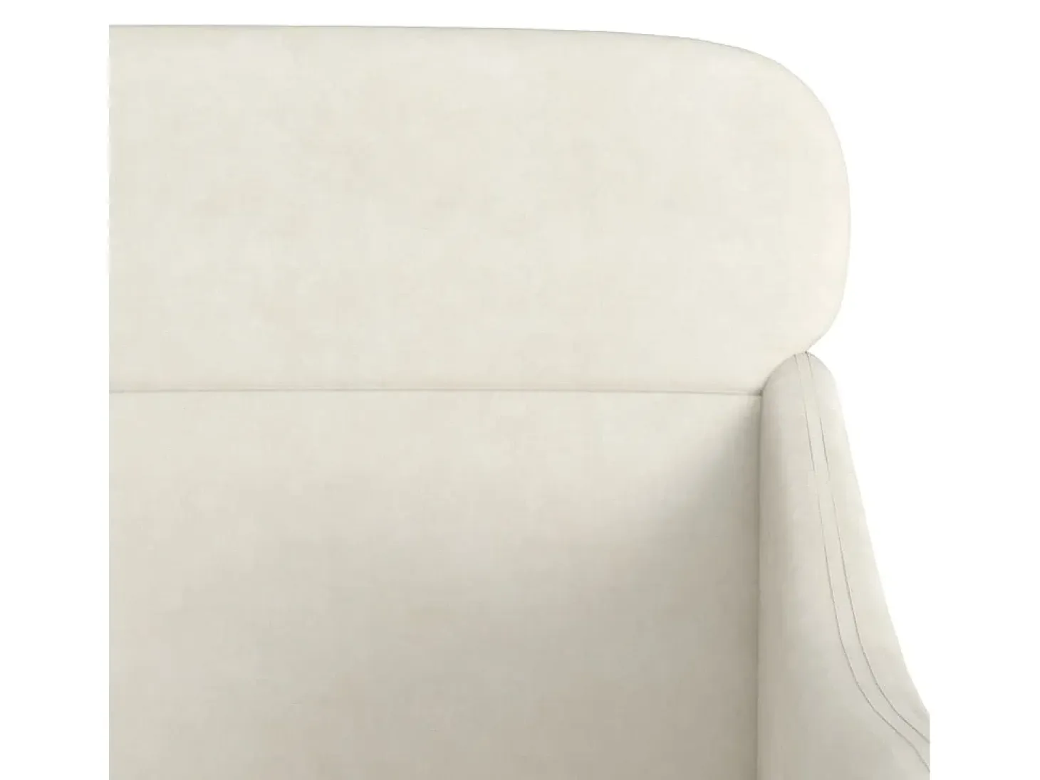 Sillón de terciopelo color crema 63x76x80 cm