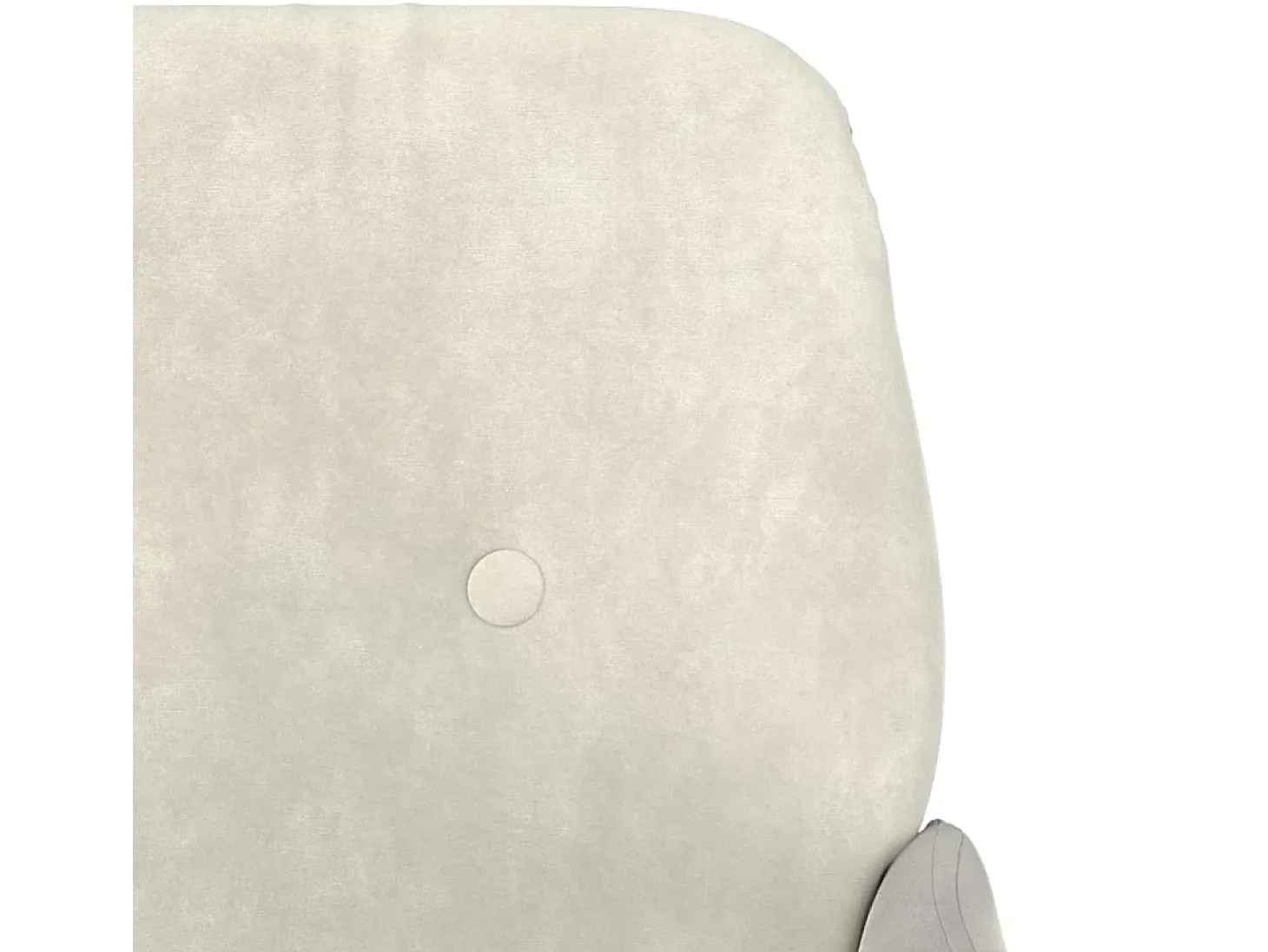Sillón de terciopelo crema 62x79x79 cm