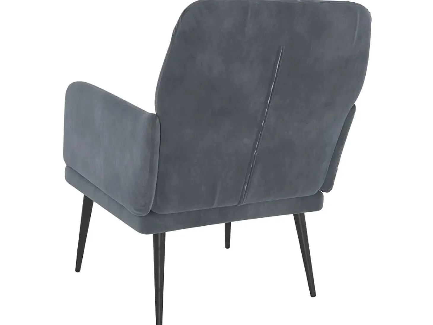 Sillón de terciopelo gris oscuro 62x79x79 cm ES48912