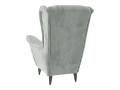 Sillón de terciopelo gris claro