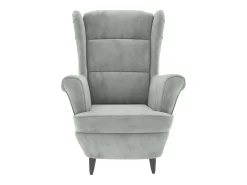 Sillón de terciopelo gris claro
