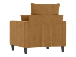 Sillón de terciopelo marrón 60 cm