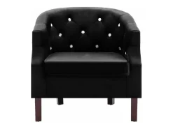Sillón de terciopelo negro