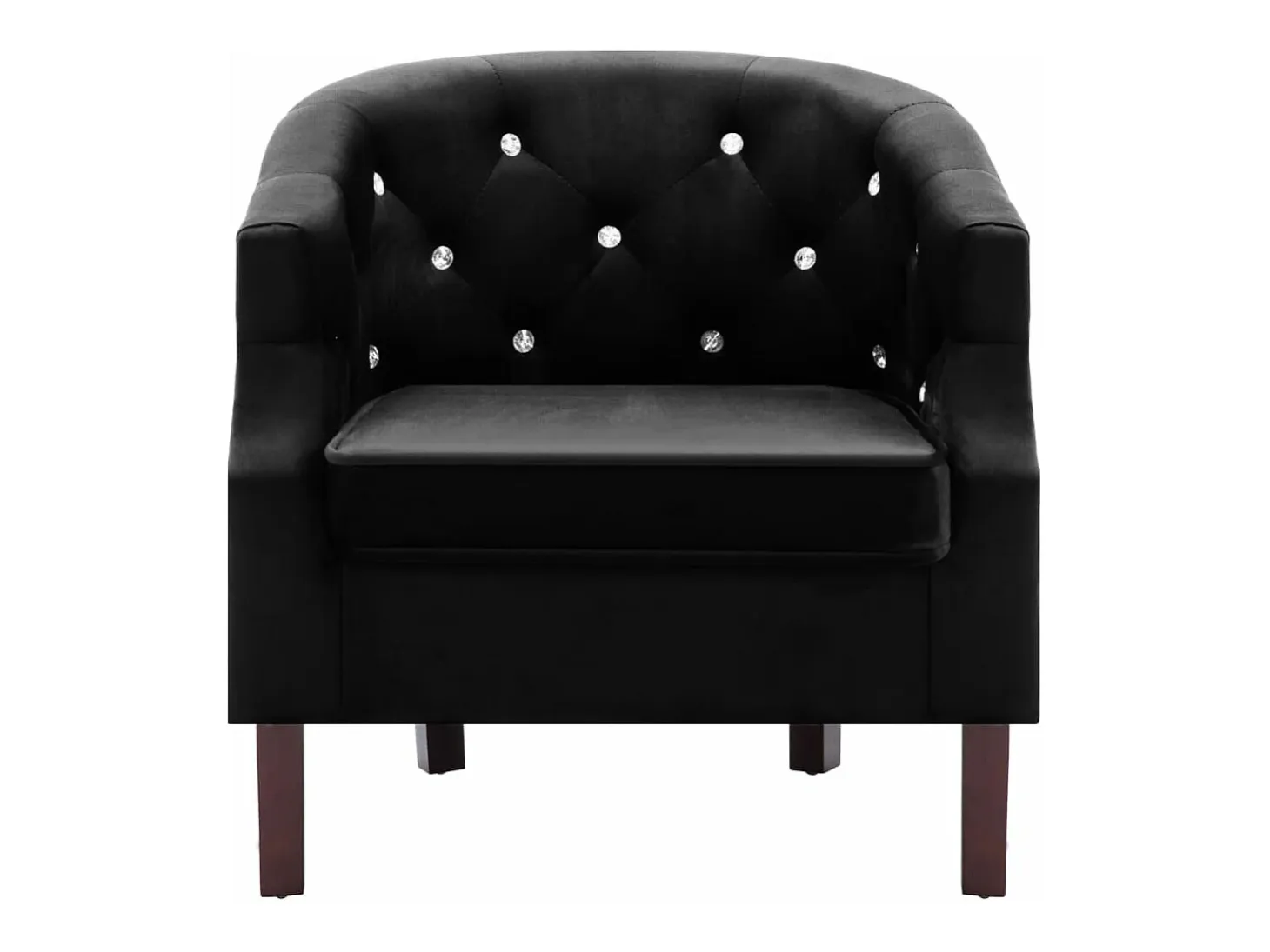 Sillón de terciopelo negro