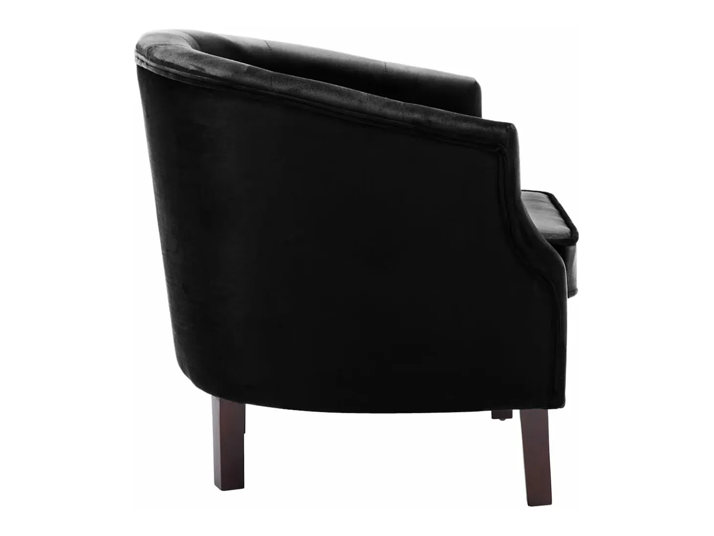 Sillón de terciopelo negro