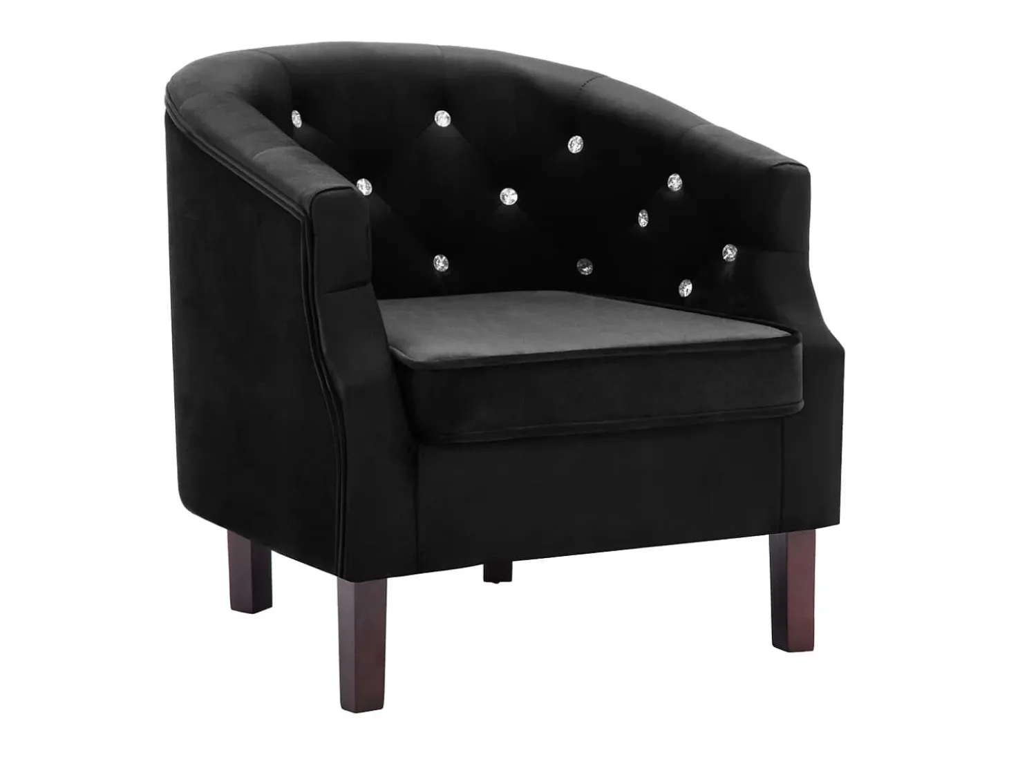 Sillón de terciopelo negro
