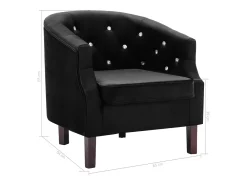 Sillón de terciopelo negro